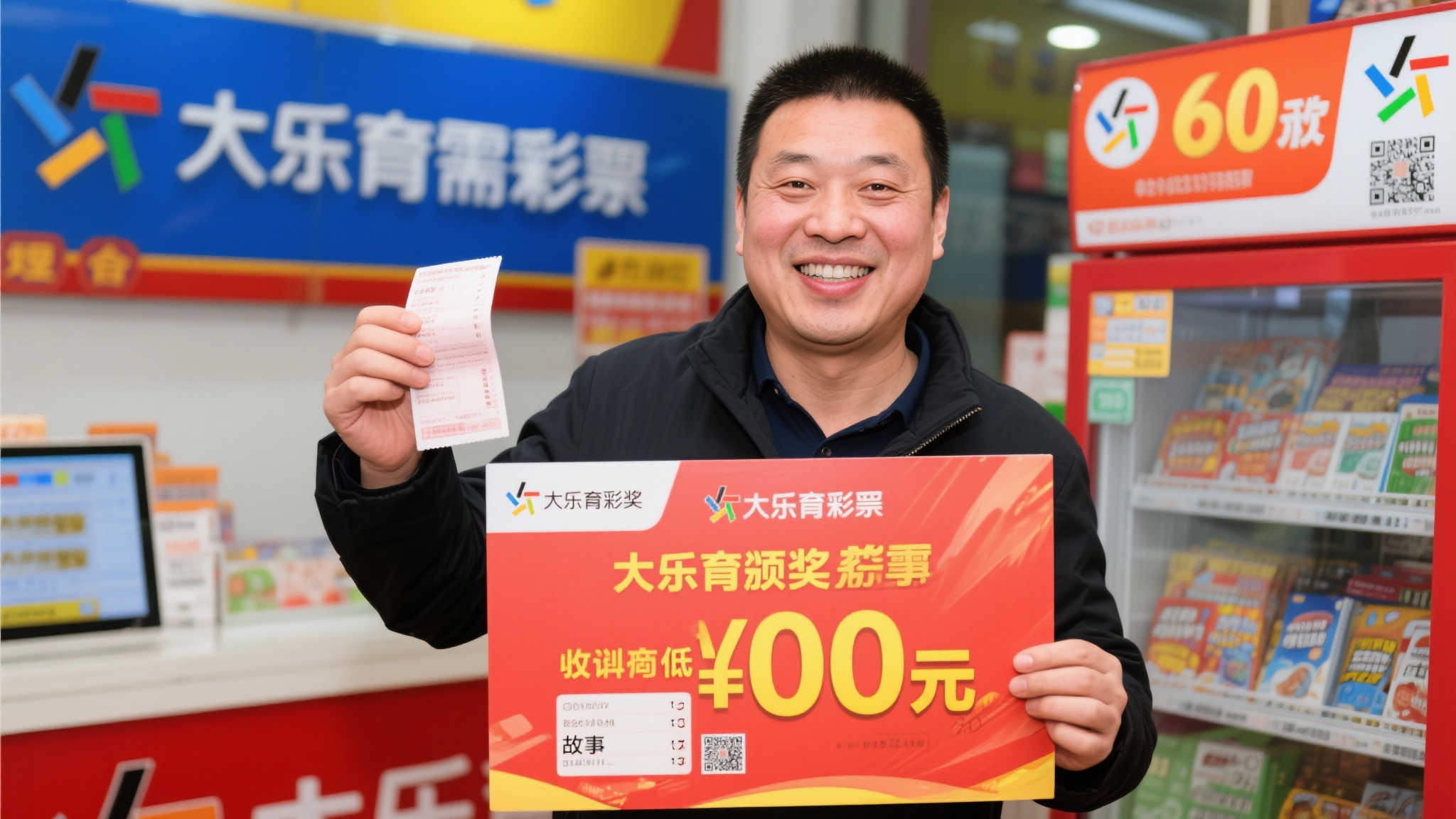 老彩民多年坚守 借家人诞辰号揽获大乐透1056万