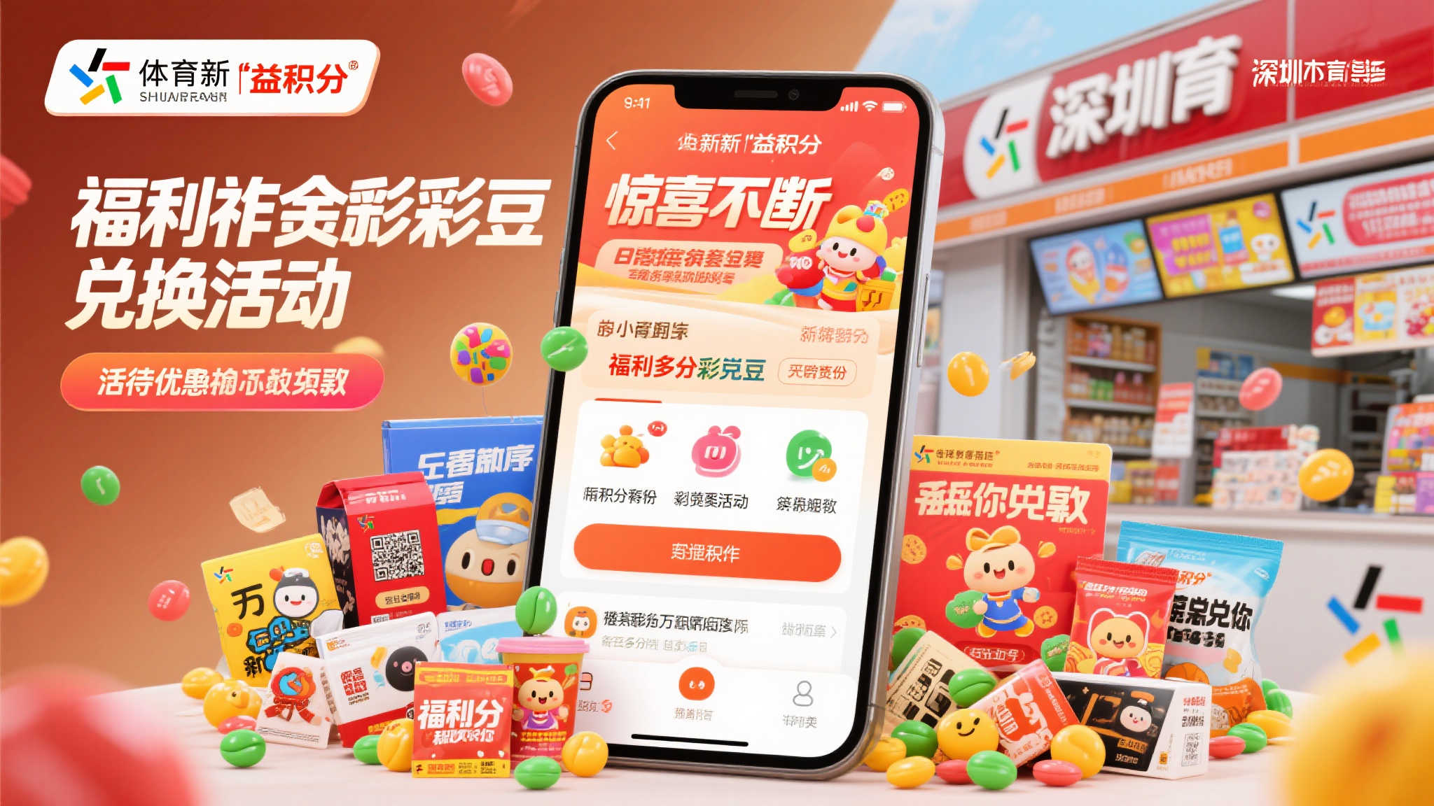 惊喜不断！‘深圳体彩益积分’小程序彩豆兑换礼品活动火热开启！