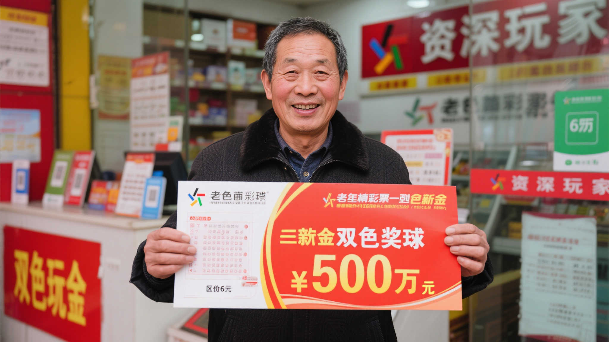 老彩民仅花6元喜中双色球500万 低成本高回报