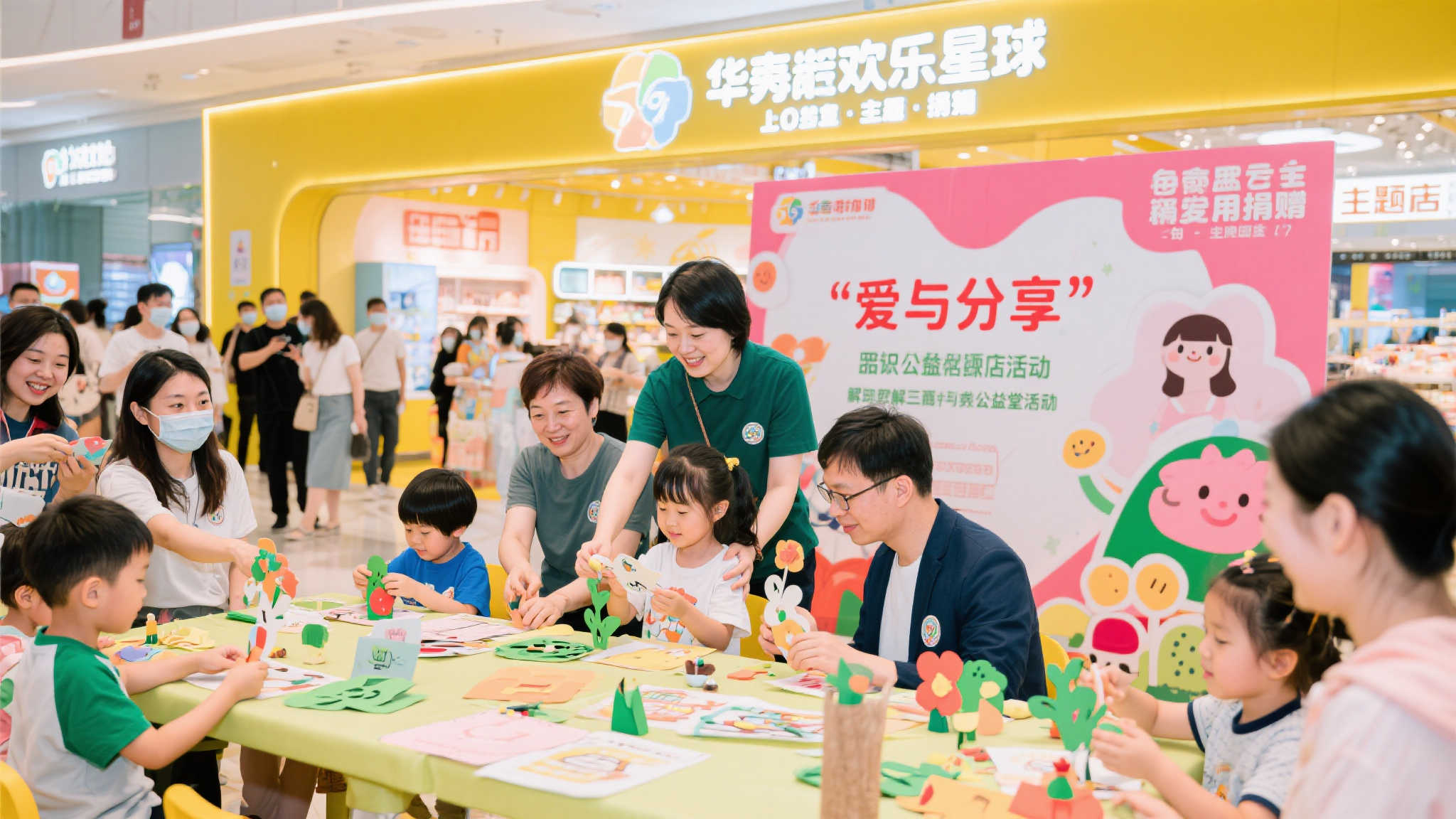 华熙“欢乐星球”乐小星主题店 传递公益小温暖