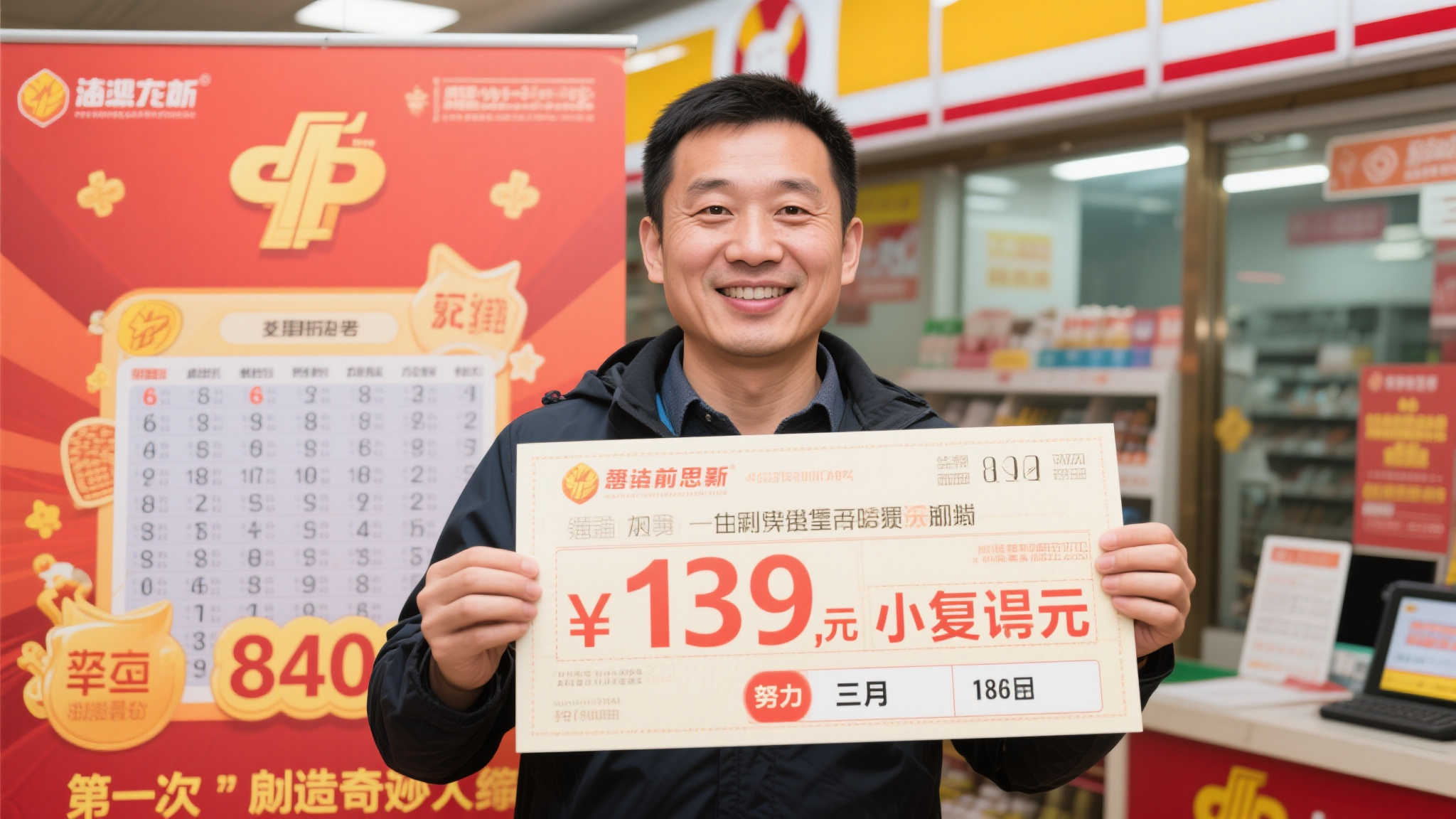男子坚持3个月追号，小复式840元擒获139万大奖