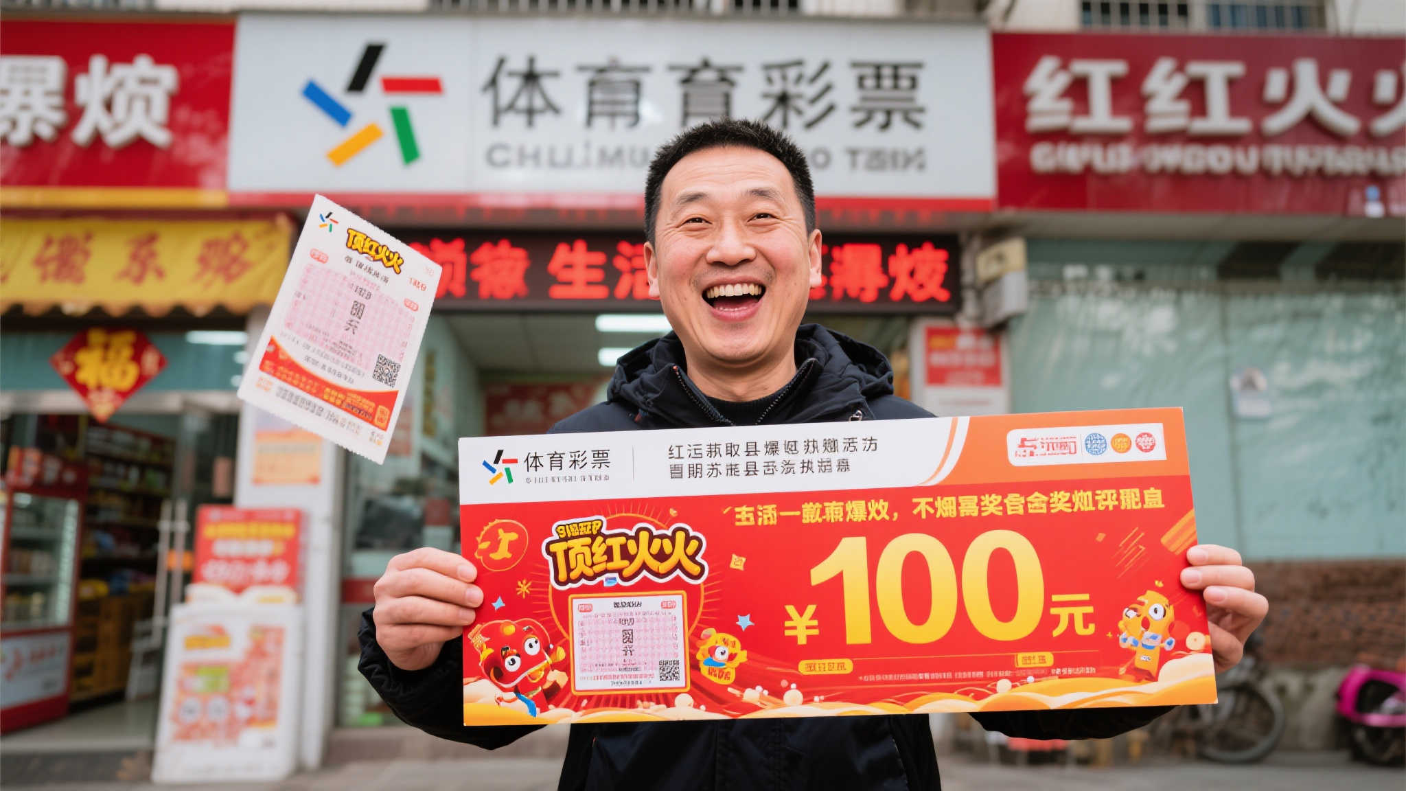 盐城彩民幸运击中体彩“红红火火”10万元头奖