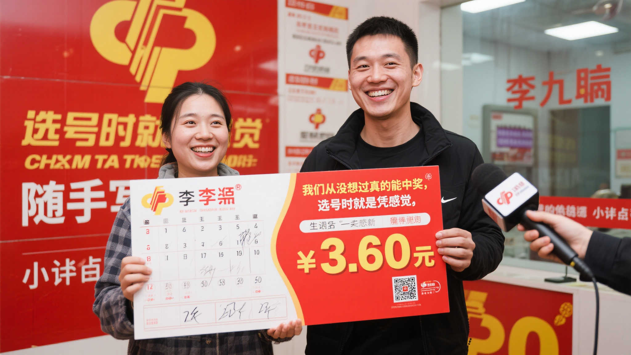 小夫妻4元彩票喜中大乐透580万:仍将坚守岗位 在接受采访时,小李笑着说:“我们从没想过